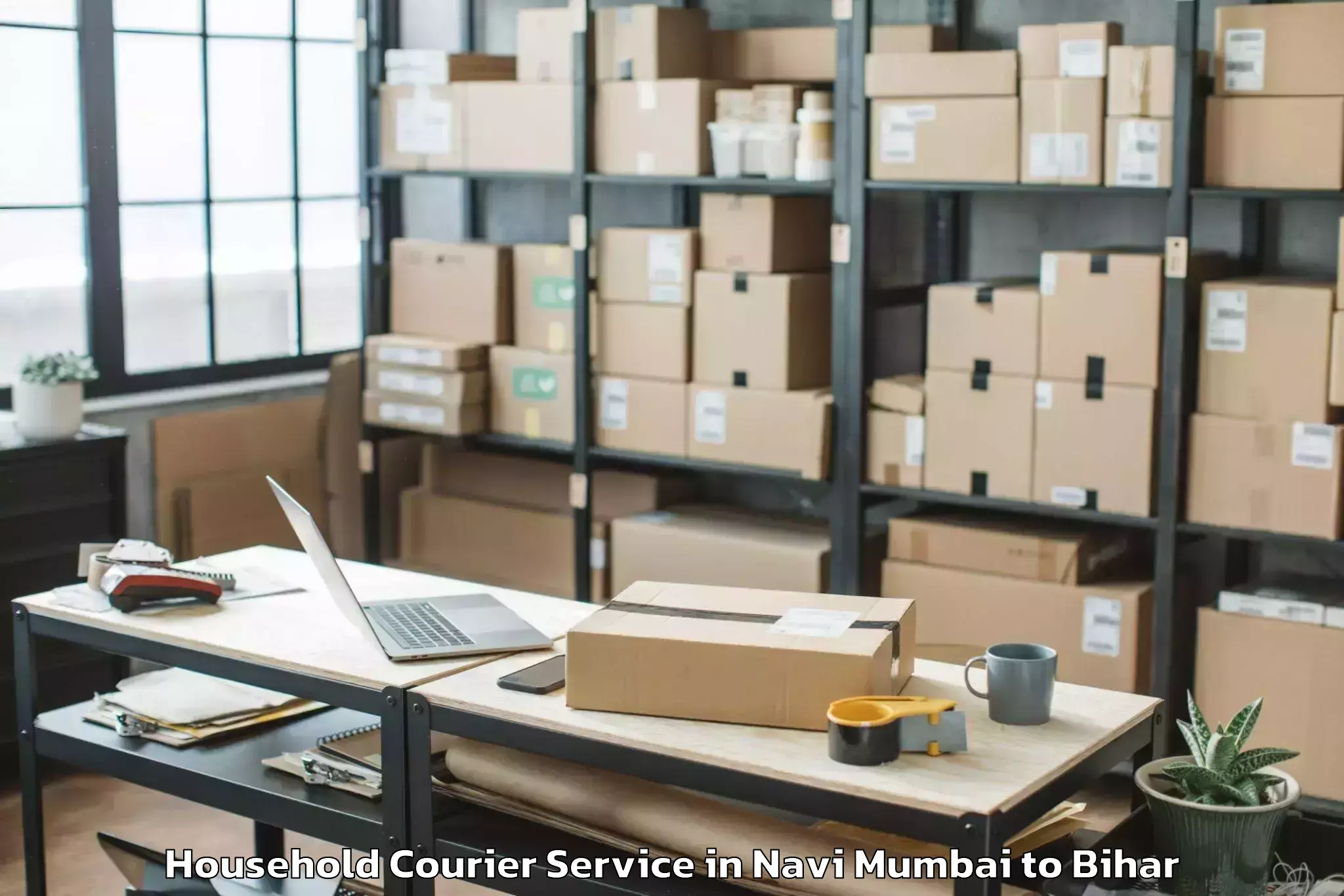 Book Navi Mumbai to Singhia Ii Household Courier Online